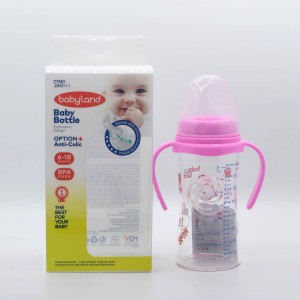 شیشه شیرخوری سرگرد دسته دار پیرکس 6-18 ماه بی بی لند